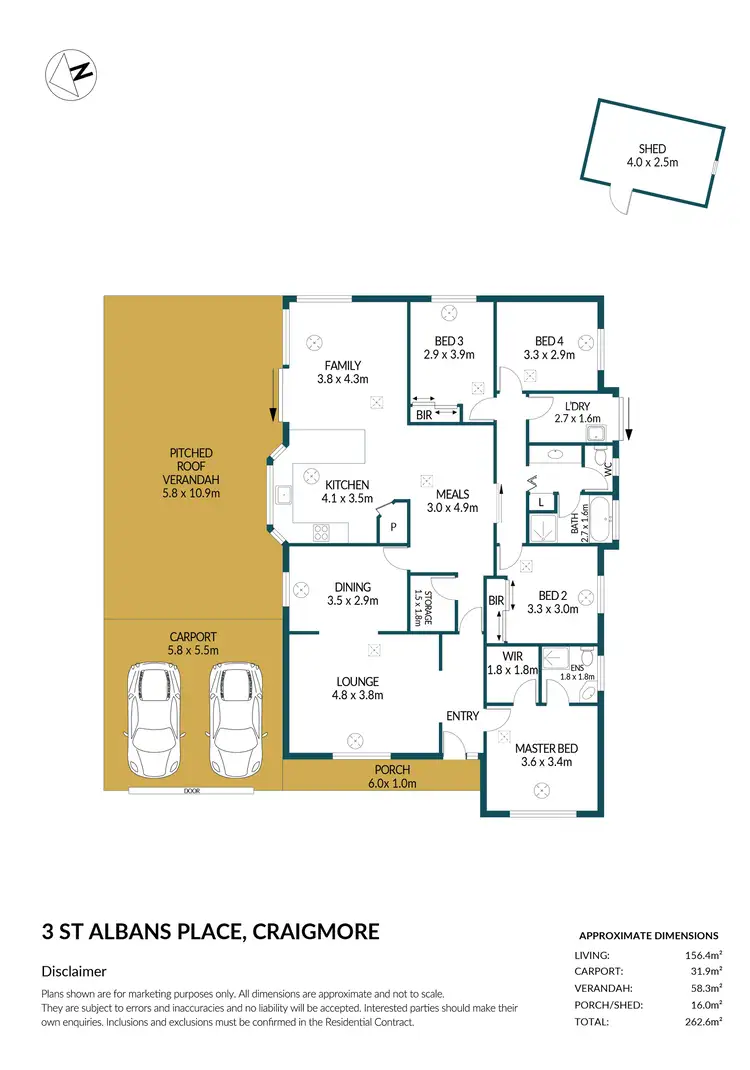 Floorplan of Homely house listing, 3 St Albans Place, Craigmore SA 5114