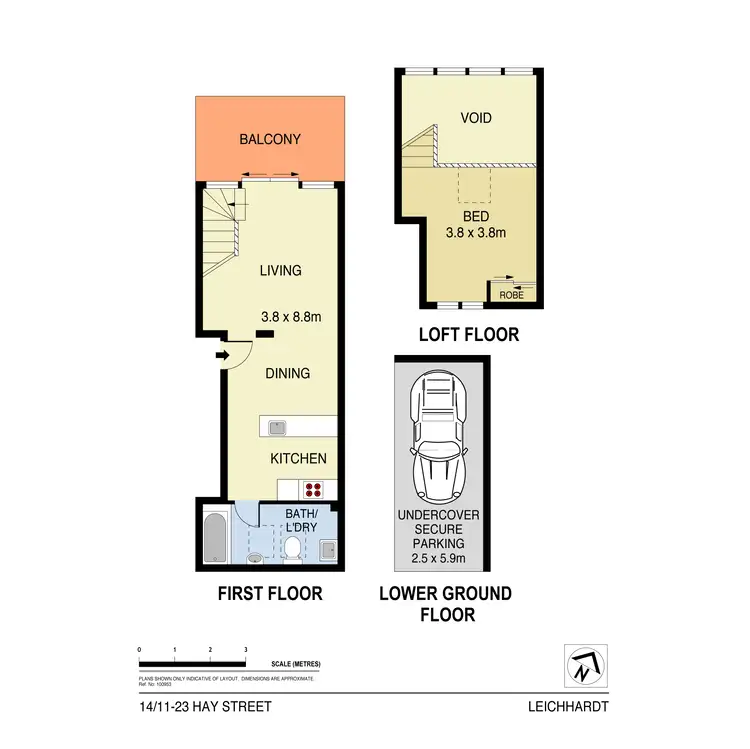 Floorplan of Homely apartment listing, 14/11-23 Hay Street, Leichhardt NSW 2040