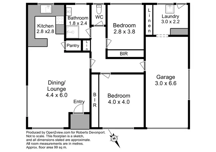 Floorplan of Homely unit listing, 2/98 Tarleton Street, East Devonport TAS 7310