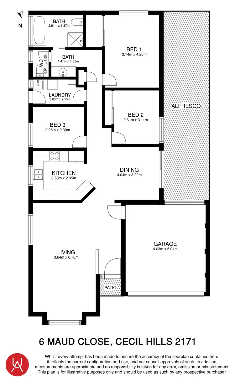 Floorplan of Homely house listing, 6 Maud Close, Cecil Hills NSW 2171