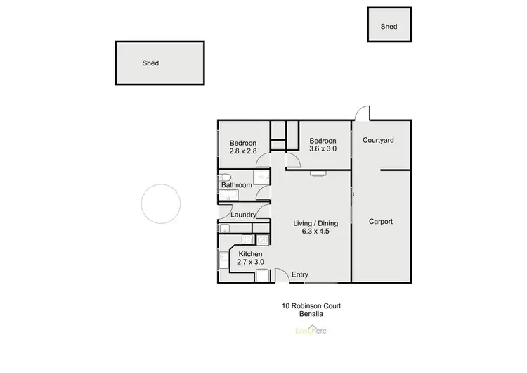 Floorplan of Homely house listing, 10 Robinson Court, Benalla VIC 3672