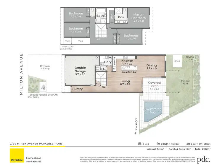 Floorplan of Homely semi-detached listing, 2/54 Milton Avenue, Paradise Point QLD 4216