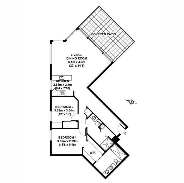 Floorplan of Homely unit listing, 301/420 Queen Street, Brisbane City QLD 4000