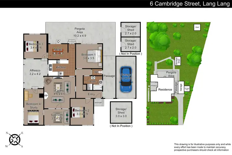 Floorplan of Homely house listing, 6 Cambridge Street, Lang Lang VIC 3984