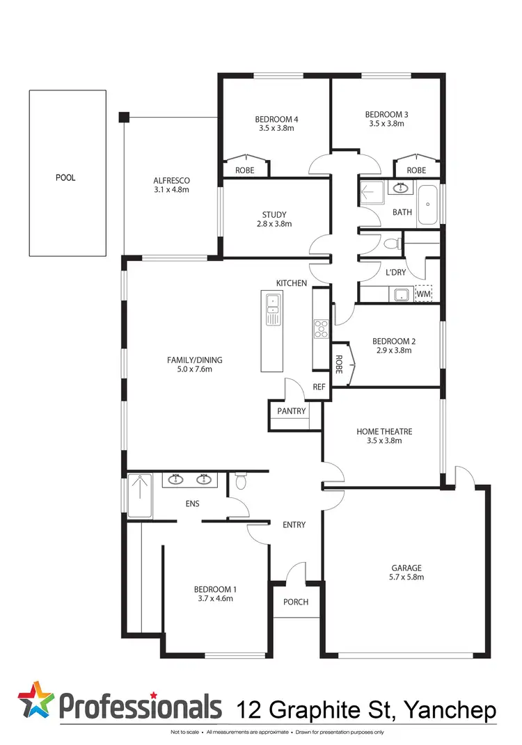 Floorplan of Homely house listing, 12 Graphite Street, Yanchep WA 6035