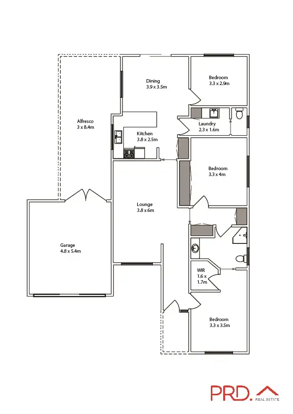 Floorplan of Homely townhouse listing, 6/257 Ninth Street, Mildura VIC 3500