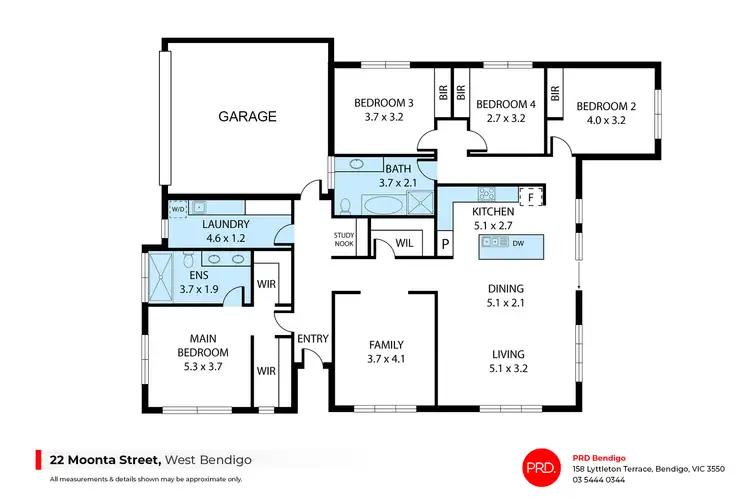 Floorplan of Homely house listing, 22 Moonta Street, West Bendigo VIC 3550