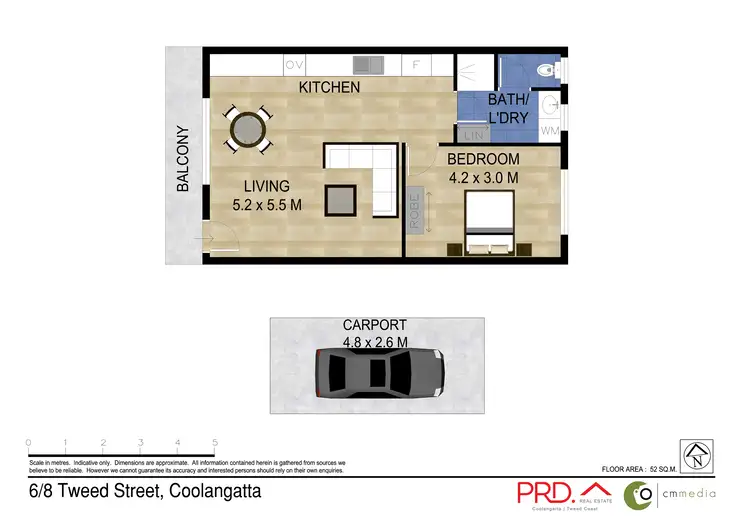 Floorplan of Homely unit listing, 6/8 Tweed Street, Coolangatta QLD 4225