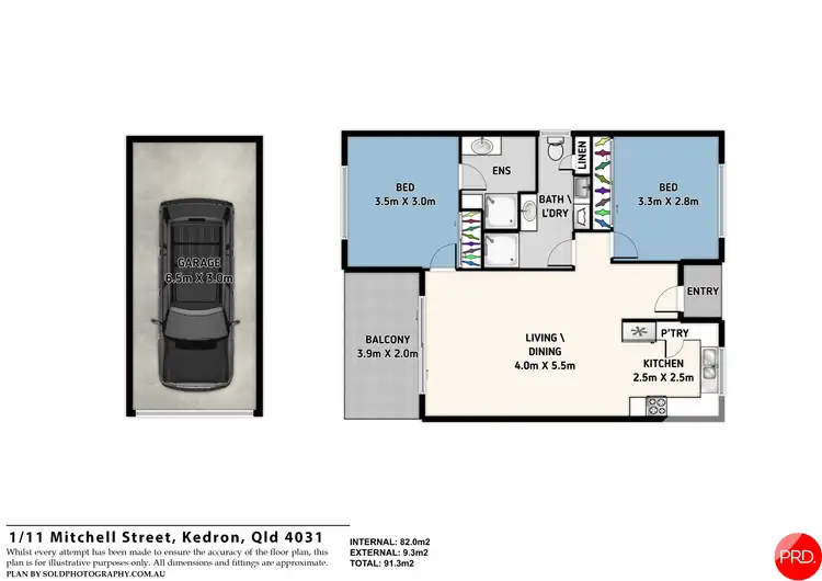 Floorplan of Homely unit listing, 1/11 Mitchell Street, Kedron QLD 4031