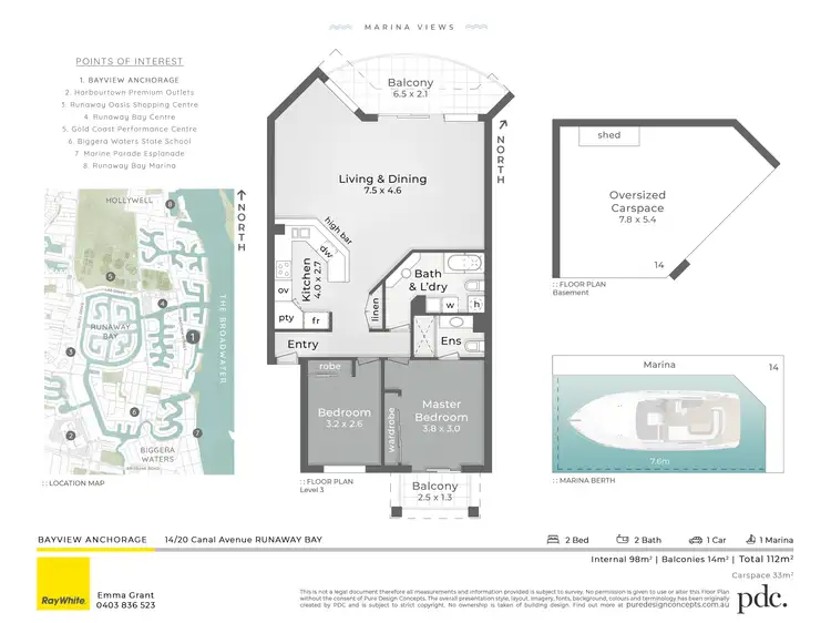 Floorplan of Homely unit listing, 14/20 Canal Avenue, Runaway Bay QLD 4216