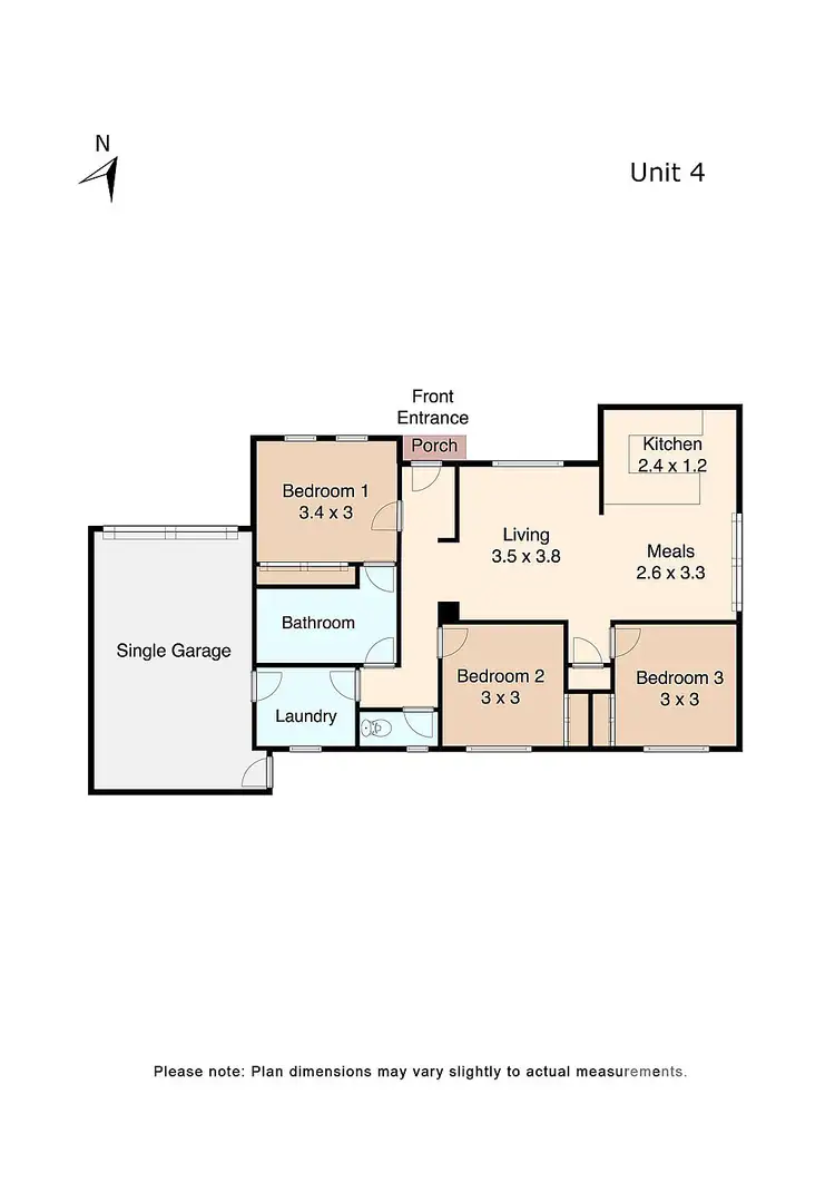 Floorplan of Homely unit listing, 4/24 Olympic Avenue, Mount Clear VIC 3350