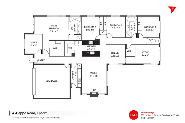 Floorplan of Homely house listing, 4 Aleppo Road, Epsom VIC 3551