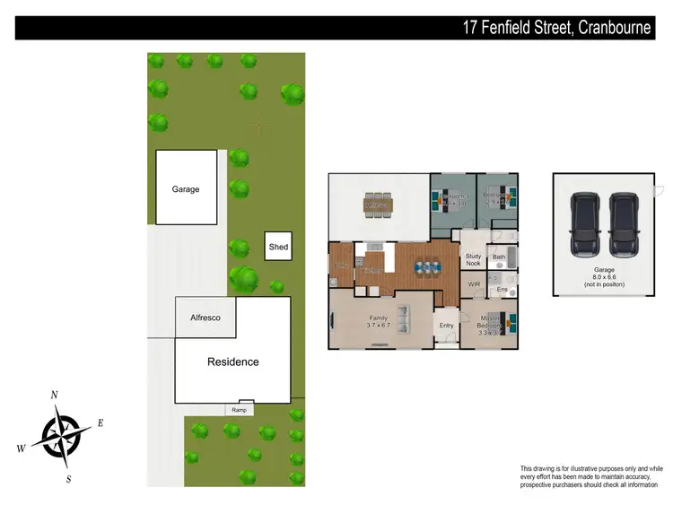 Floorplan of Homely house listing, 17 Fenfield Street, Cranbourne VIC 3977