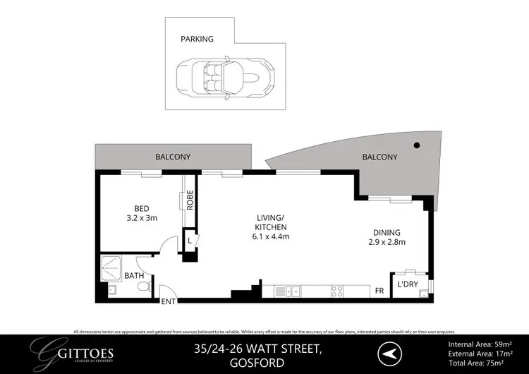 Floorplan of Homely unit listing, 35/24-26 Watt Street, Gosford NSW 2250