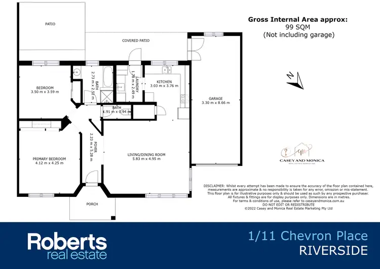 Floorplan of Homely unit listing, 1/11 Chevron Place, Riverside TAS 7250