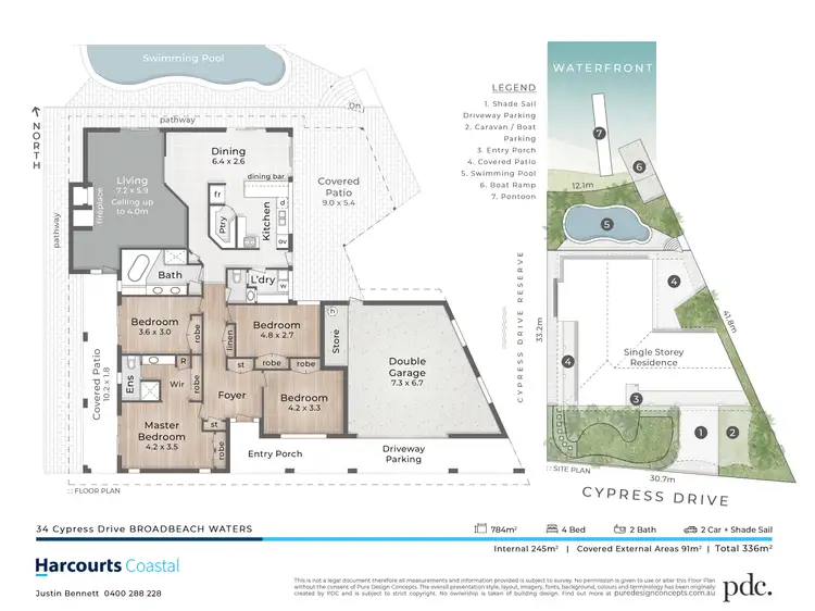 Floorplan of Homely house listing, 34 Cypress Drive, Broadbeach Waters QLD 4218