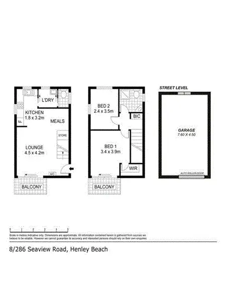 Floorplan of Homely townhouse listing, 8/286 Seaview Road, Henley Beach SA 5022