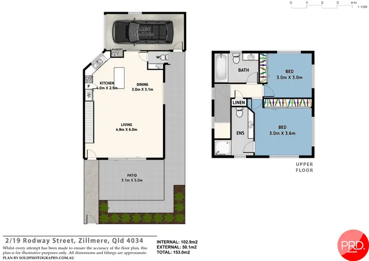 Floorplan of Homely townhouse listing, 2/19 Rodway Street, Zillmere QLD 4034