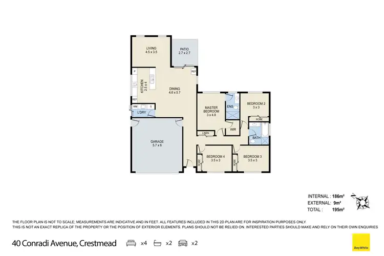 Floorplan of Homely house listing, 40 Conradi Avenue, Crestmead QLD 4132