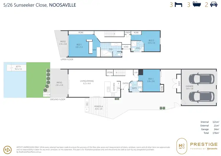 Floorplan of Homely townhouse listing, 5/26 Sunseeker Close, Noosa Waters QLD 4566