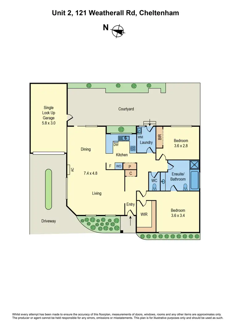 Floorplan of Homely unit listing, 2/121 Weatherall Road, Cheltenham VIC 3192