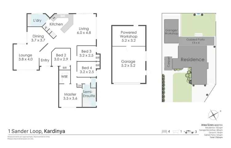 Floorplan of Homely house listing, 1 Sanders Loop, Kardinya WA 6163