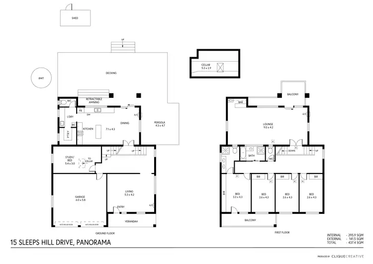 Floorplan of Homely house listing, 15 Sleeps Hill Drive, Panorama SA 5041