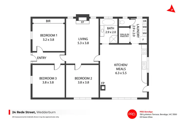Floorplan of Homely house listing, 24 Rede Street, Wedderburn VIC 3518