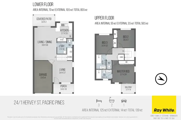 Floorplan of Homely townhouse listing, 24/1 Hervey Street, Pacific Pines QLD 4211
