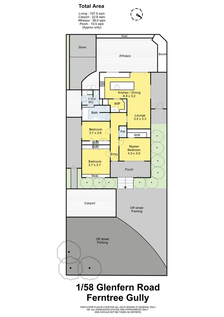 Floorplan of Homely house listing, 1/58 Glenfern Road, Ferntree Gully VIC 3156