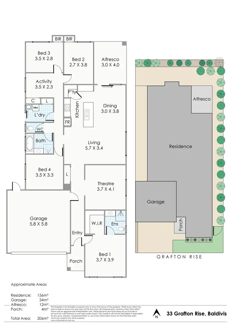 Floorplan of Homely house listing, 33 Grafton Rise, Baldivis WA 6171