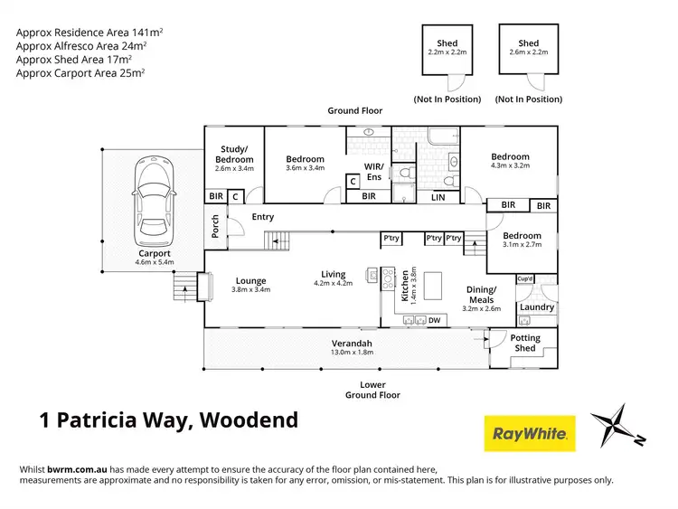 Floorplan of Homely house listing, 1 Patricia Way, Woodend VIC 3442