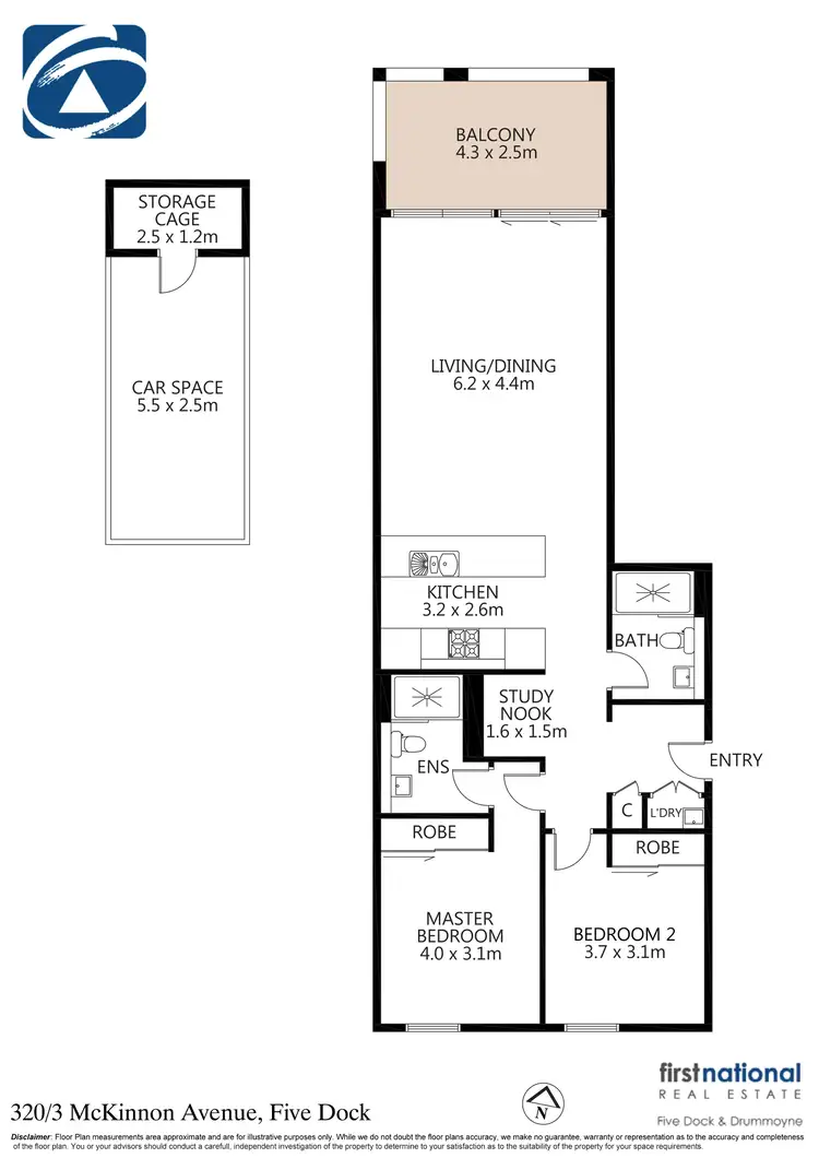 Floorplan of Homely apartment listing, 320/3 McKinnon Avenue, Five Dock NSW 2046
