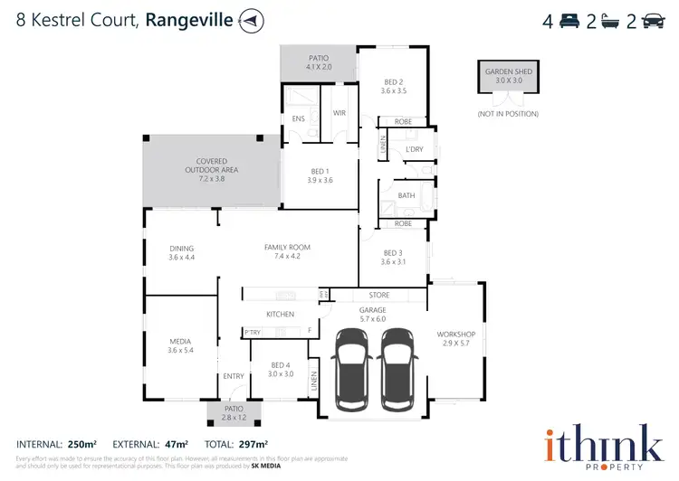 Floorplan of Homely house listing, 8 Kestrel Court, Rangeville QLD 4350