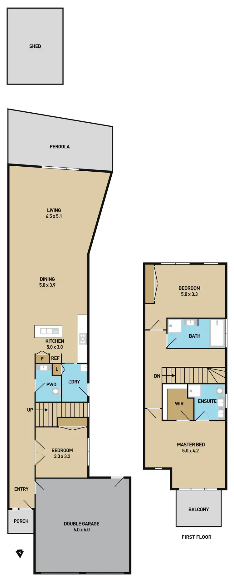 Floorplan of Homely townhouse listing, 3 Beacon Lane, Caroline Springs VIC 3023