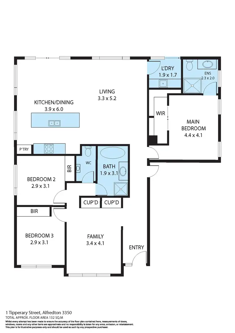 Floorplan of Homely house listing, 1 Tipperary Street, Alfredton VIC 3350