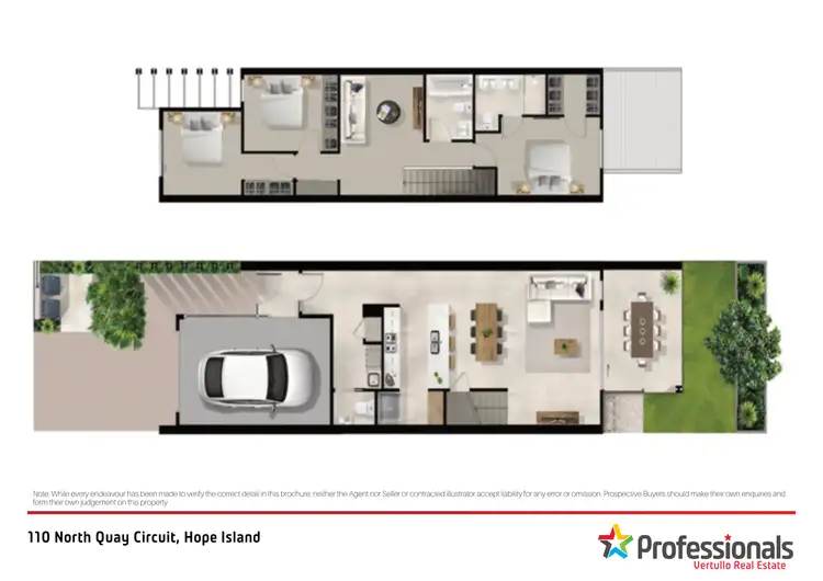 Floorplan of Homely townhouse listing, 110 North Quay Circuit, Hope Island QLD 4212