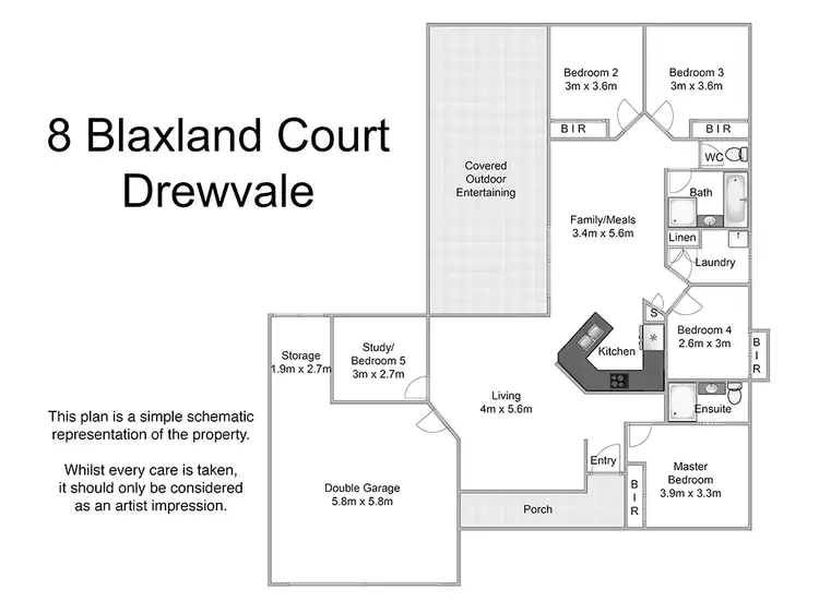 Floorplan of Homely house listing, 8 Blaxland Place, Drewvale QLD 4116
