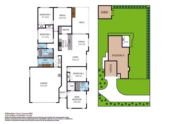 Floorplan of Homely house listing, 9 Wheeldon Court, Cooroy QLD 4563