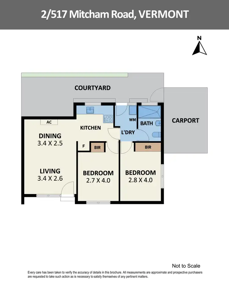 Floorplan of Homely unit listing, 2/517 Mitcham Road, Vermont VIC 3133