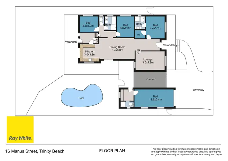 Floorplan of Homely house listing, 16 Manus Street, Trinity Beach QLD 4879