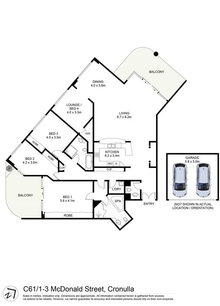 Floorplan of Homely apartment listing, C61/1-3 McDonald Street, Cronulla NSW 2230