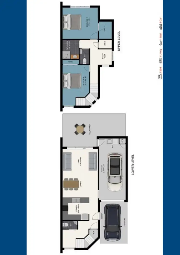 Floorplan of Homely townhouse listing, 2/522 Main Road, Wellington Point QLD 4160