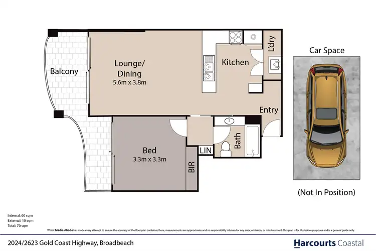 Floorplan of Homely apartment listing, 2024/2623-2633 Gold Coast Highway, Broadbeach QLD 4218