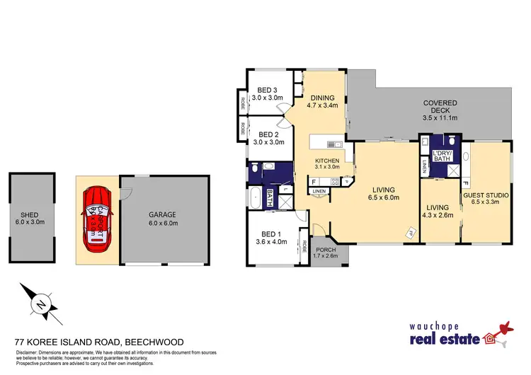 Floorplan of Homely rural property listing, 77 Koree Island Road, Beechwood NSW 2446