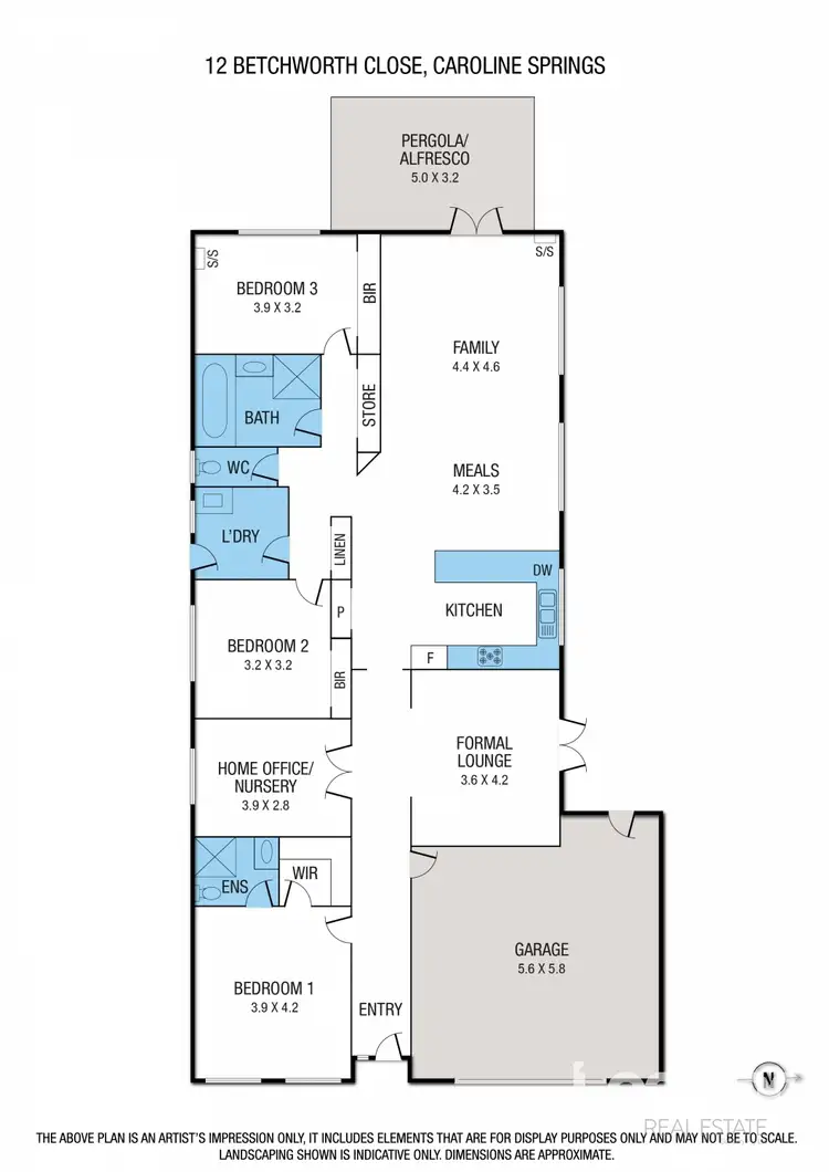 Floorplan of Homely house listing, 12 Betchworth Close, Caroline Springs VIC 3023