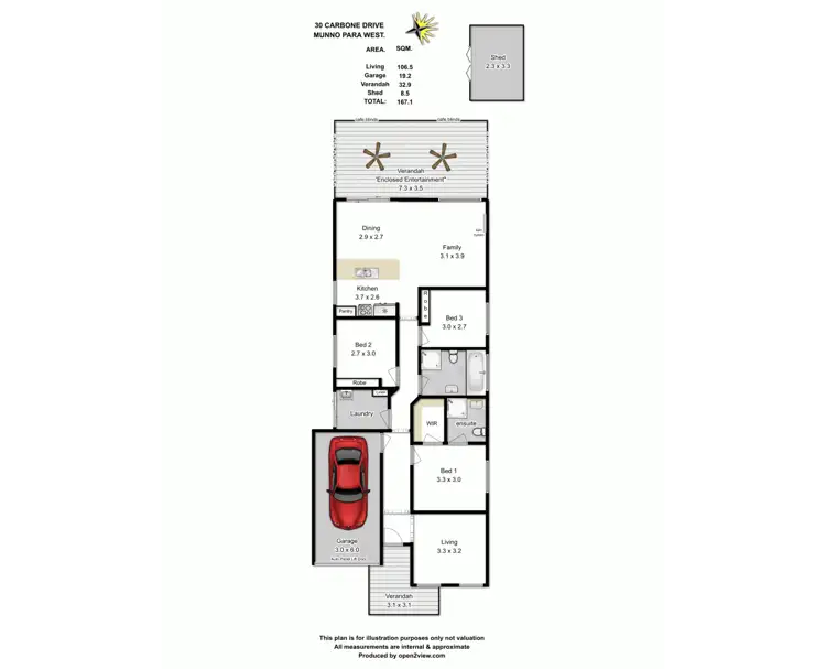 Floorplan of Homely house listing, 30 Carbone Drive, Munno Para West SA 5115