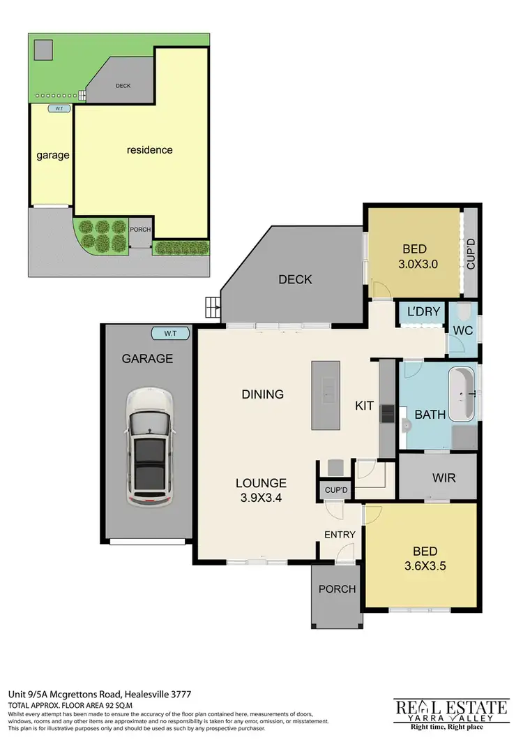 Floorplan of Homely unit listing, 9/5A McGrettons Road, Healesville VIC 3777