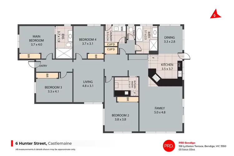 Floorplan of Homely house listing, 6 Hunter Street, Castlemaine VIC 3450