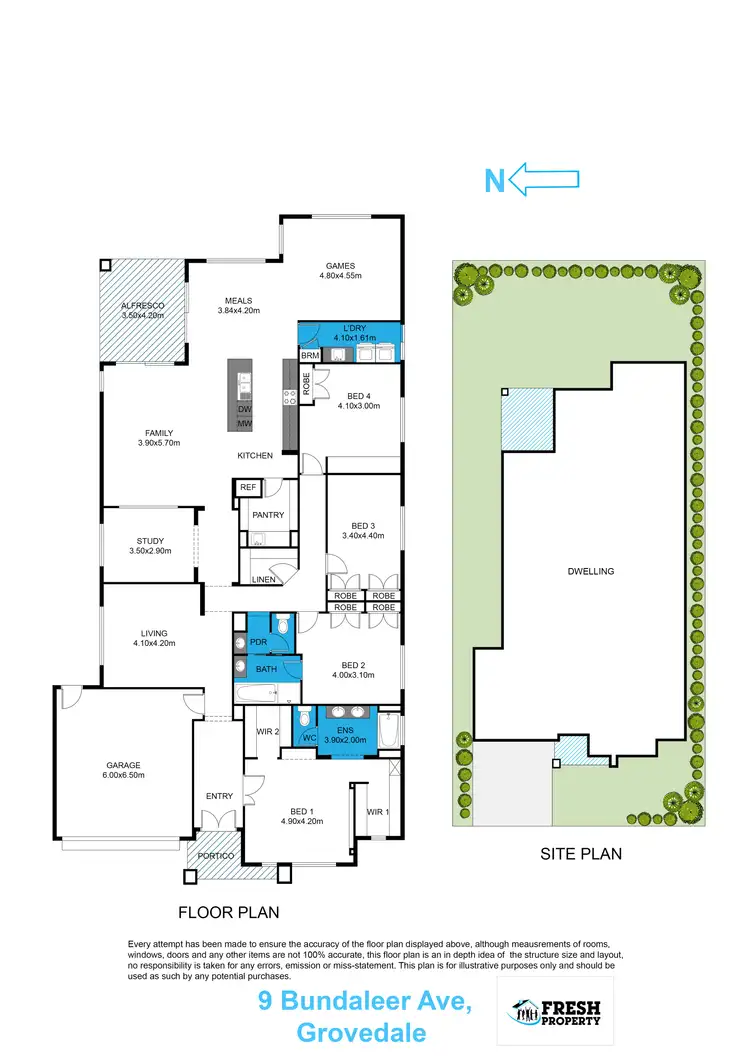 Floorplan of Homely house listing, 9 Bundaleer Avenue, Grovedale VIC 3216